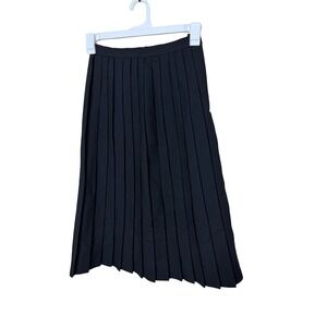 Fays Closet Black Pleated Midi Skirt Women's Size 10 Schoolgirl Preppy